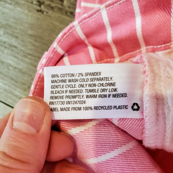 NWT Victor Glemaud Aurora Pink and White Striped Denim Mini Skirt Size 0 - Picture 11 of 16